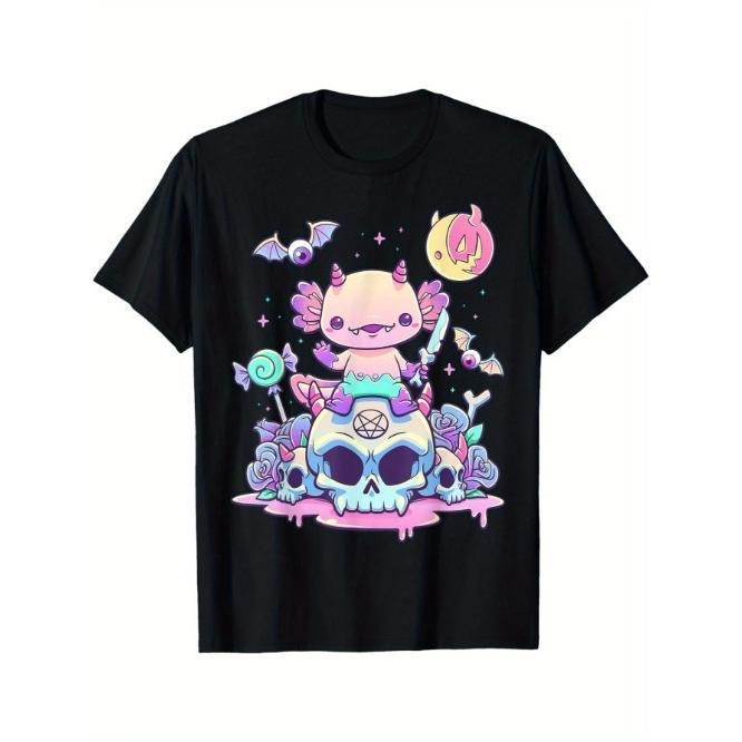 Pastel Goth Axolotl Creepy Gothic Kawaii Anime Aesthetic T-Shirt Made in USA Hoodie, Sweatshirt | HypeCrazeTee.com