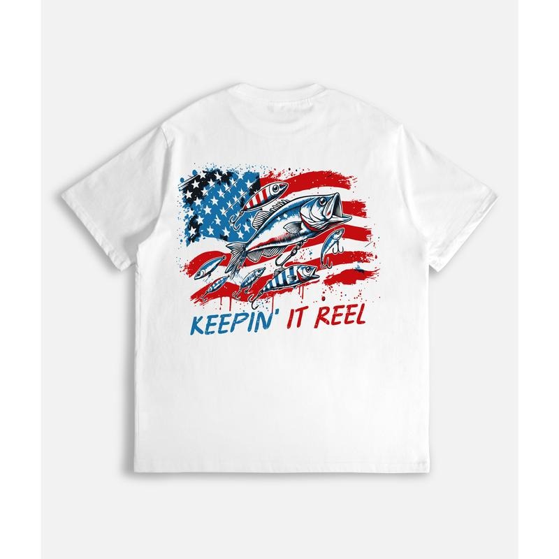 Patriotic Fishing T - Shirt: Combine American Spirit with Fishing Fun Hoodie, Sweatshirt | HypeCrazeTee.com