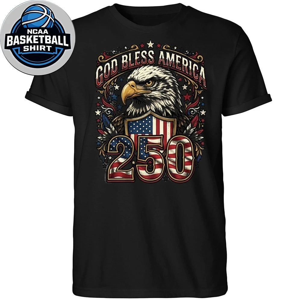 Patriotic God Bless America 250 Shirt
