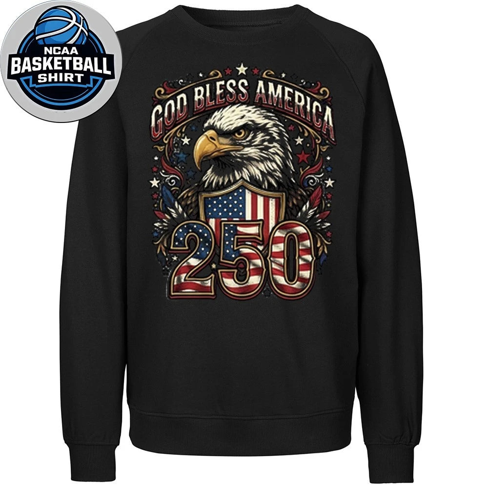 Patriotic God Bless America 250 Shirt