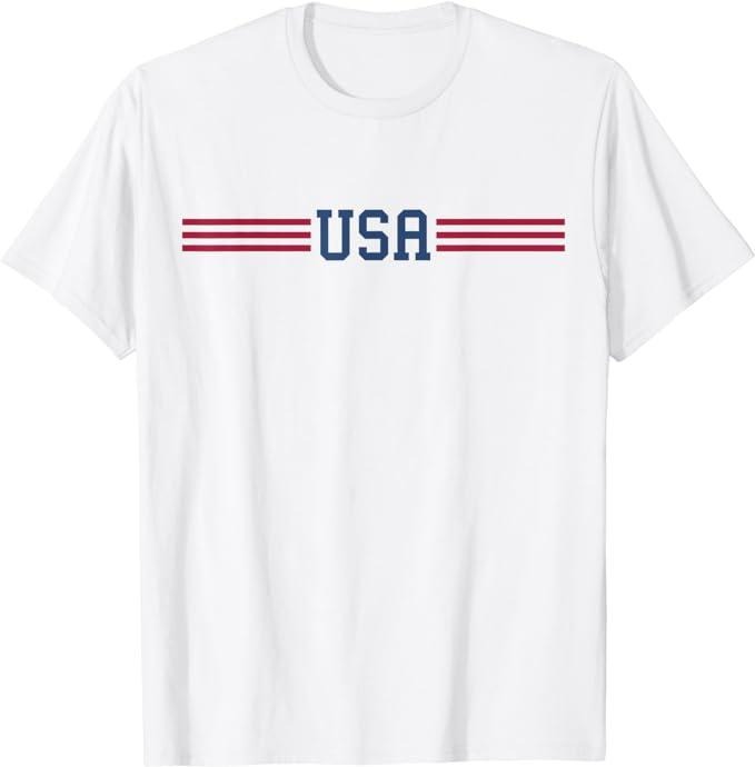 Patriotic Shirts For Men, Patriotic American White 4th of July T-Shirt Menswear Casual Cotton Top Basic Hoodie, Sweatshirt