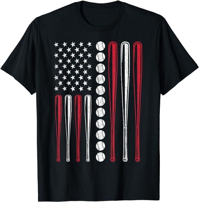 Patriotic Shirts For Men, Patriotic Baseball 4th Of July Men USA American Flag T-Shirt Menswear Top Casual Cotton Basic...