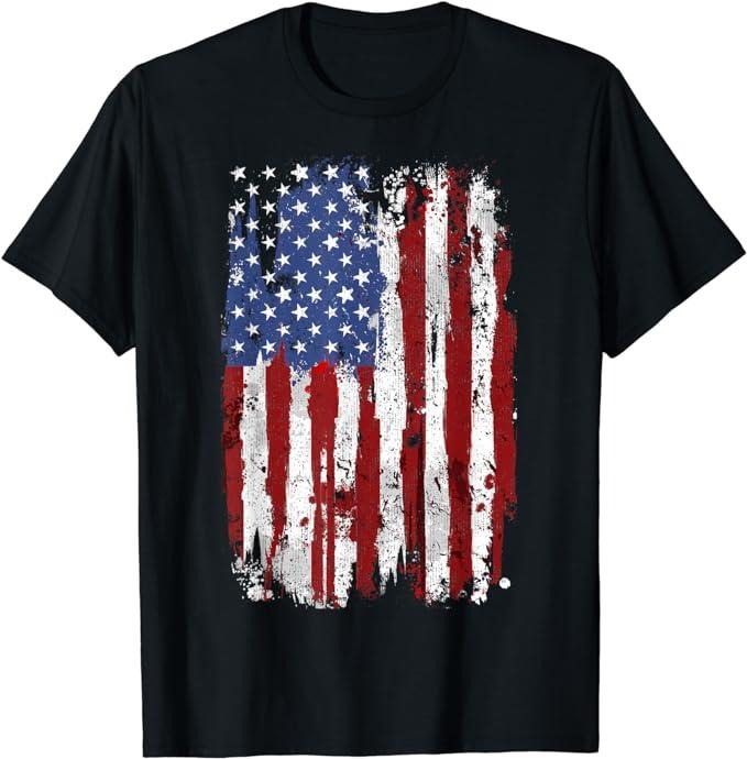 Patriotic Shirts For Men, USA Flag American Flag United States of America 4th of July T-Shirt Menswear Top Casual Cotton...