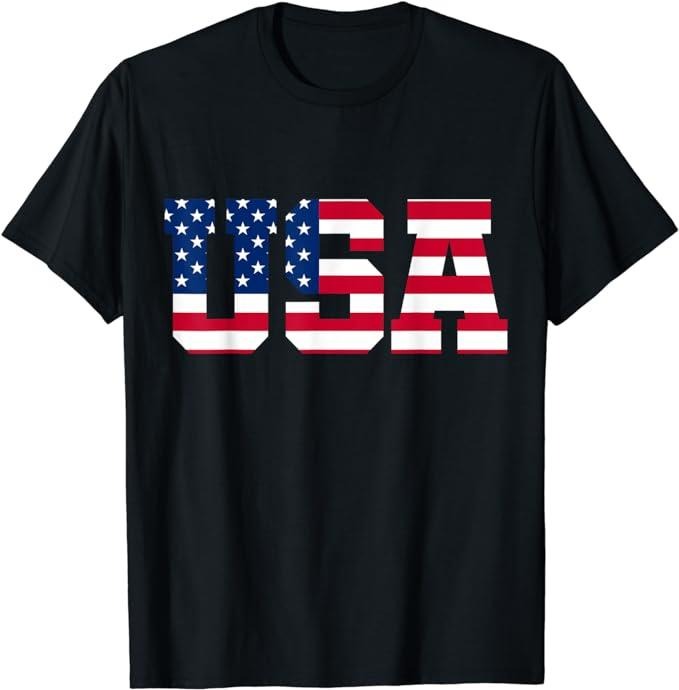 Patriotic Shirts For Men, USA Flag T-Shirt Menswear Top Casual Cotton Fashion Basic Hoodie, Sweatshirt | HypeCrazeTee.com