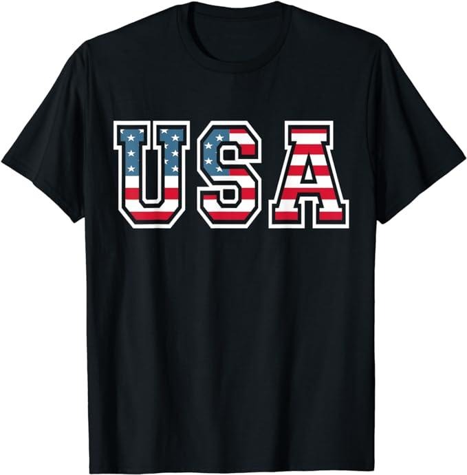 Patriotic Shirts For Men, USA Patriotic American Flag US T-Shirt Menswear Top Casual Cotton Fashion Basic Hoodie, Sweatshirt