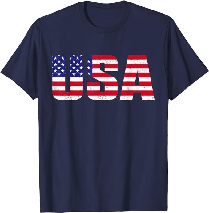 Patriotic Shirts For Men, USA Shirt Patriotic American Flag T-Shirt Menswear Top Casual Cotton Basic Fashion Hoodie,...