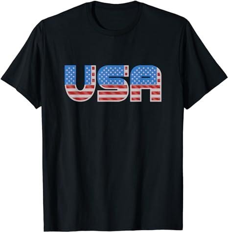 Patriotic Shirts For Men, United States of America, American Flag T-Shirt Menswear Top Casual Cotton Fashion Basic...