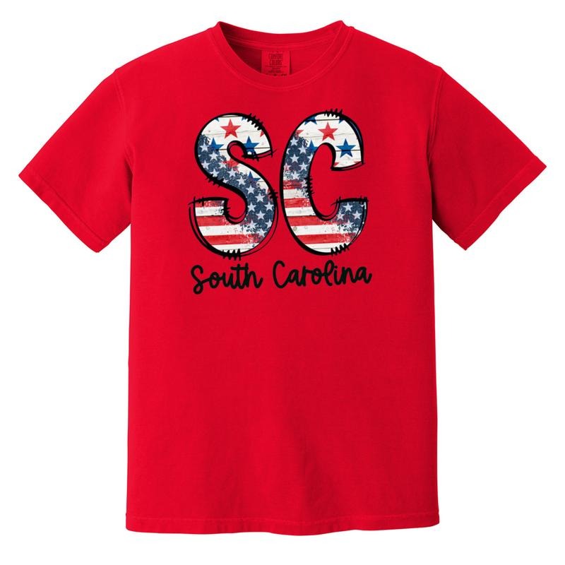 Patriotic States Comfort Colors Red T-Shirt Hoodie, Sweatshirt | HypeCrazeTee.com