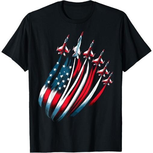 Patriotic USA Flag Fighter Jets Boys 4th of July T-Shirt Made in USA Hoodie, Sweatshirt | HypeCrazeTee.com