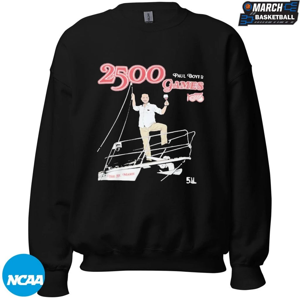 Paul Boyer 2500 Games Detroit Red Wings T-shirts