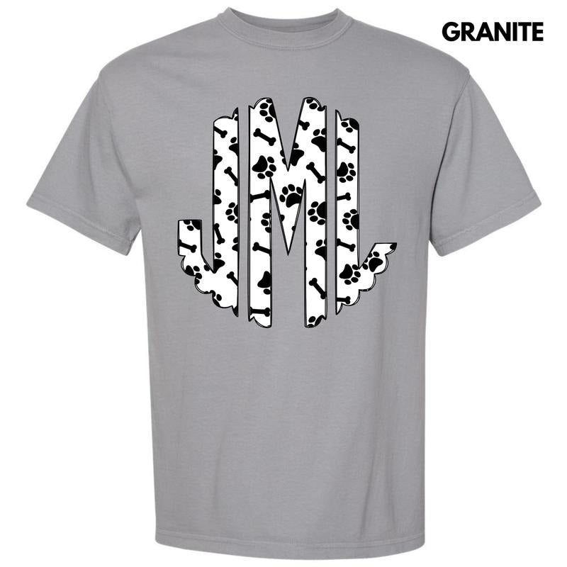 Paws & Bones Monogram Comfort Colors T-Shirt 'NLB' Hoodie, Sweatshirt | HypeCrazeTee.com