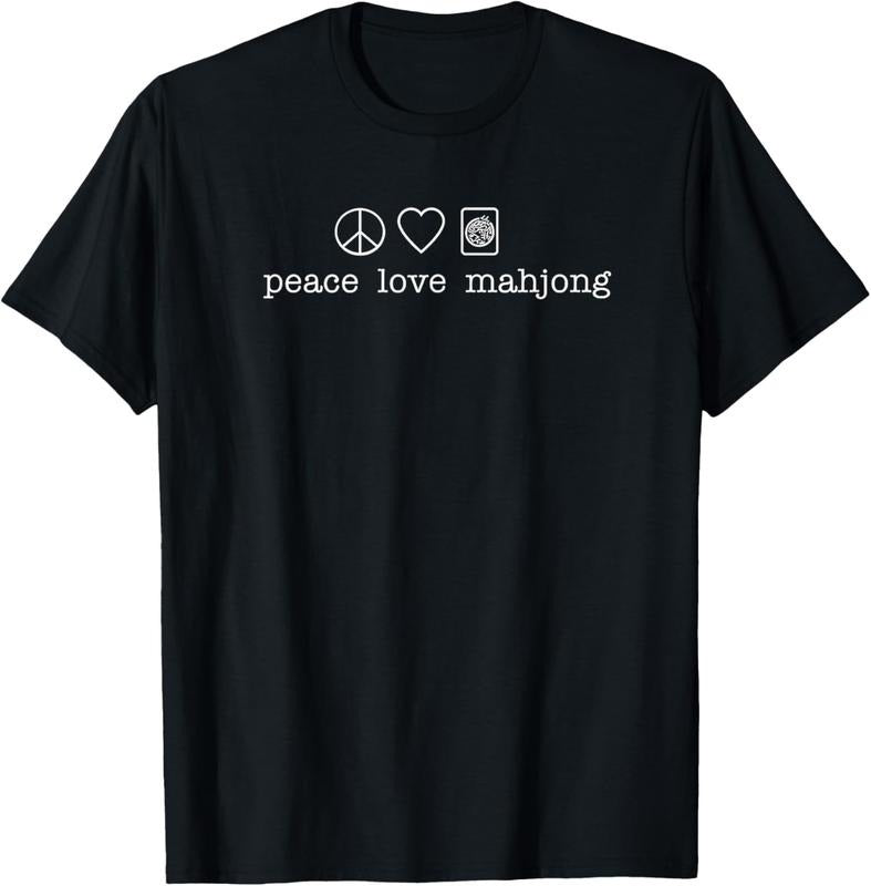 Peace Love Mahjong Mah Jong T-shirt Hoodie, Sweatshirt | HypeCrazeTee.com