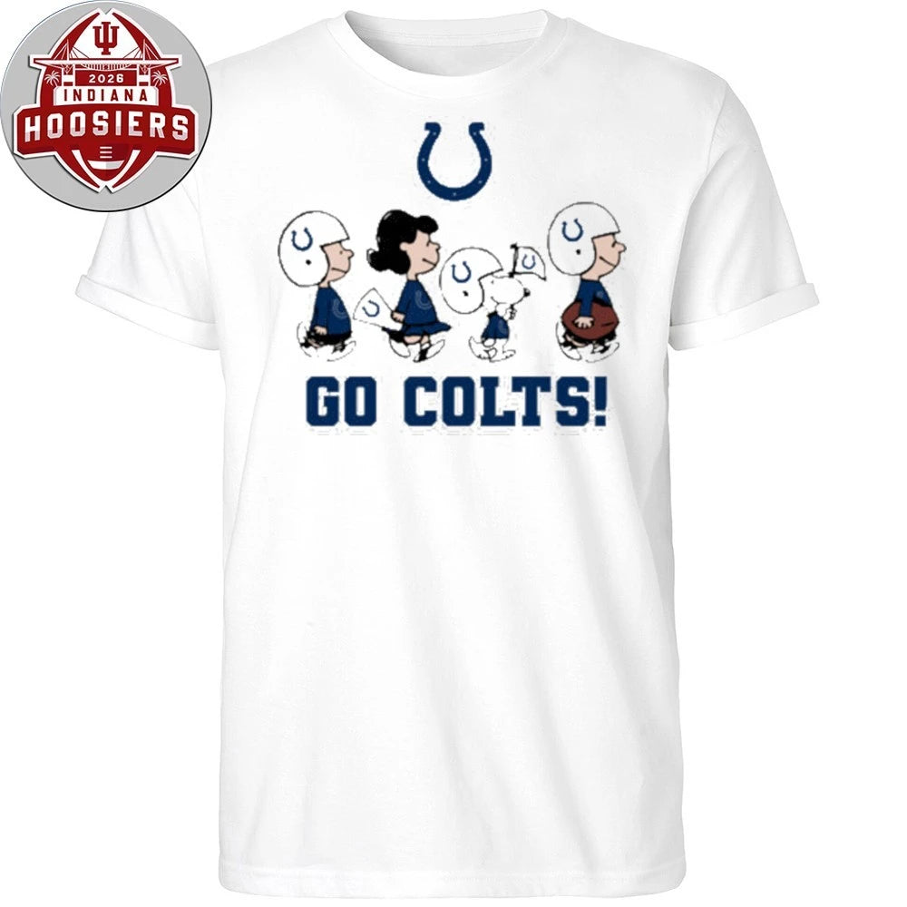 Peanuts Indianapolis Colts Football Cartoon – GO COLTS Logo Tee Shirt