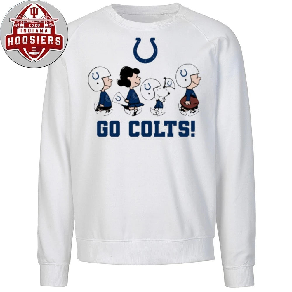 Peanuts Indianapolis Colts Football Cartoon – GO COLTS Logo Tee Shirt