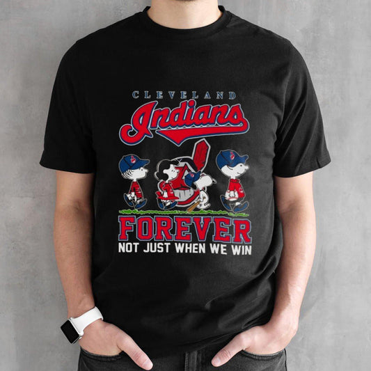 Peanuts Snoopy And Friends Cleveland Indians 2024 Forever Not Just When We Win T-shirt