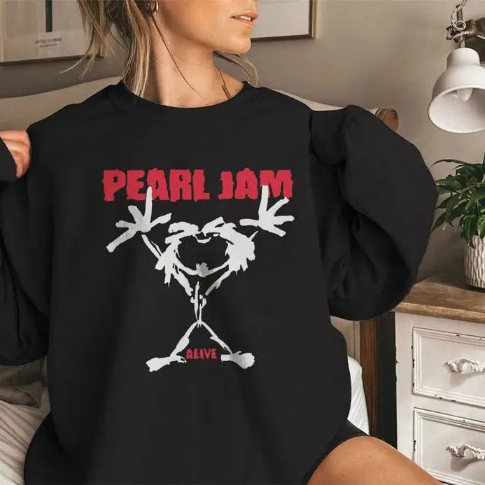 Pearl Jam 90s Tour Sweatshirt, Grunge Rock Music Edition T-Shirts, Hoodie | HypeCrazeTee.com