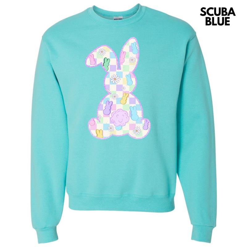 Peeps Checkered Bunny Sweatshirt 'NLB' T-Shirts, Hoodie | HypeCrazeTee.com