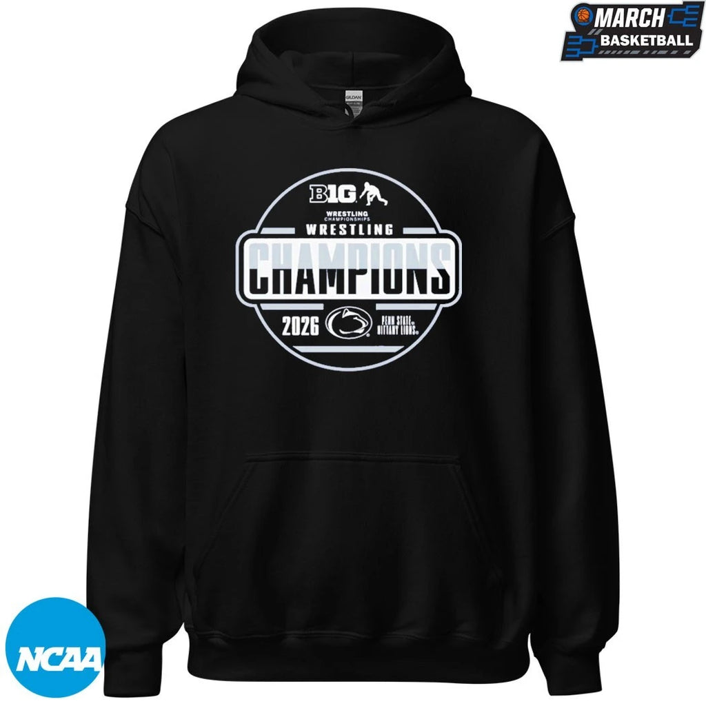 Penn State Nittany Lions 2026 Big Ten Men’s Wrestling Tournament Champions T-Shirts