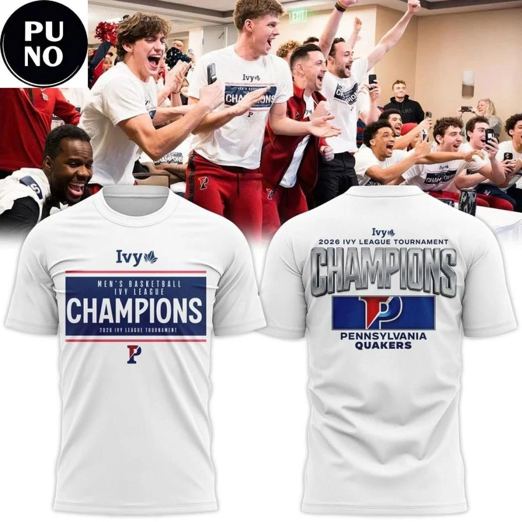 Pennsylvania Quakers 2026 Ivy League Men’s Basketball Tournament Champions Shirt
