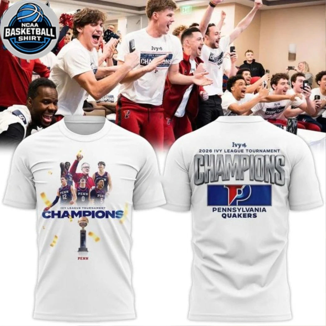 Pennsylvania Quakers Coach Fran McCaffery 2026 Ivy League Men’s Basketball Tournament Champions T-Shirt