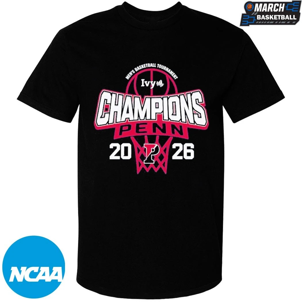 Pennsylvania Quakers Men’s Basketball 2026 Ivy League Tournament Champions T-shirts