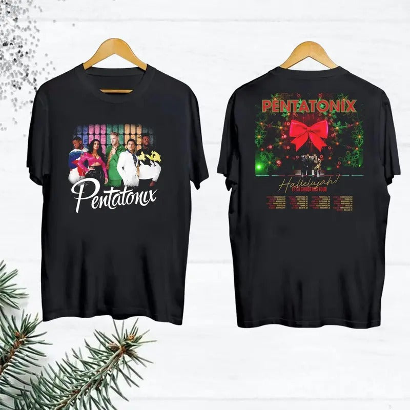 Pentatonix Hallelujah It's Christmas Tour 2024 Shirt, Pentatonix Band Christmas Shirt, Fan Gift, Pentatonix Tee Hoodie,...