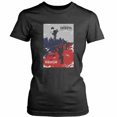 Persona 5 Anime Gamer Welcome To Shibuya Womens T-Shirt Tee