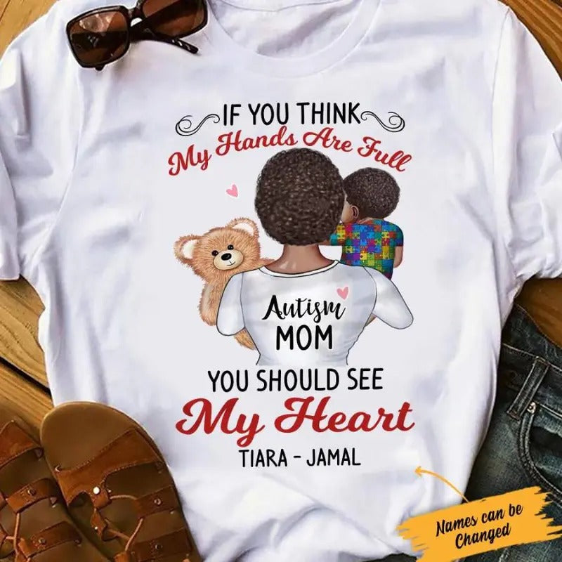 Personalized Autism Mom BWA T Shirt AG32 85O34 Hoodie, Sweatshirt | HypeCrazeTee.com