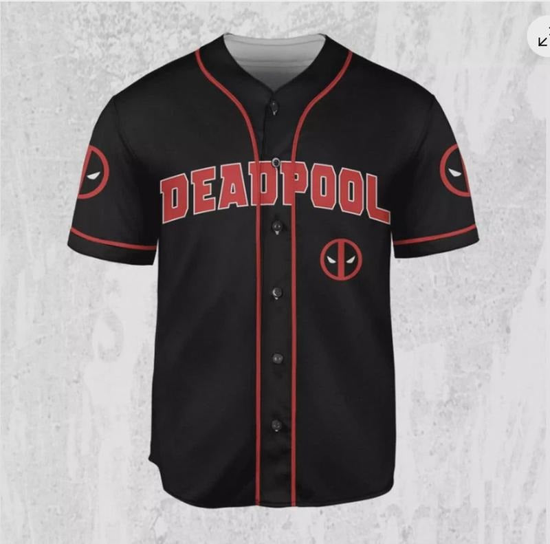 Personalized Deadpool Superhero 3D Baseball Jersey Shirt Hoodie, Sweatshirt | HypeCrazeTee.com