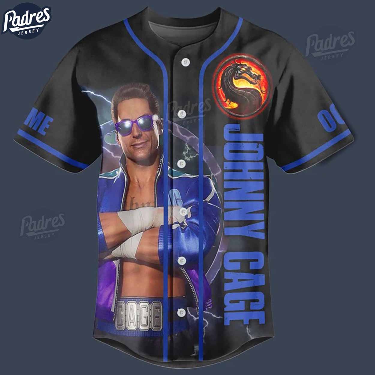 Personalized Johnny Cage Mortal Kombat Baseball Jersey - Padres Jersey Oasis: Elevate Your Baseball Style Game