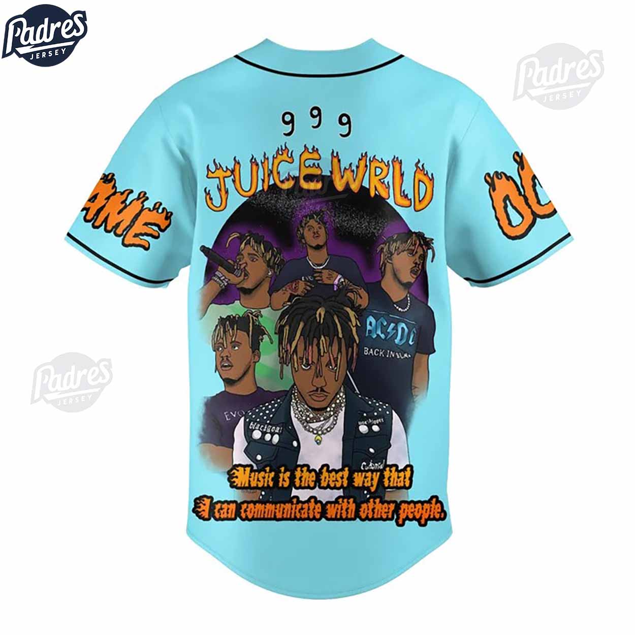 Personalized Juice Wrld Baseball Jersey - Padres Jersey Oasis: Elevate Your Baseball Style Game