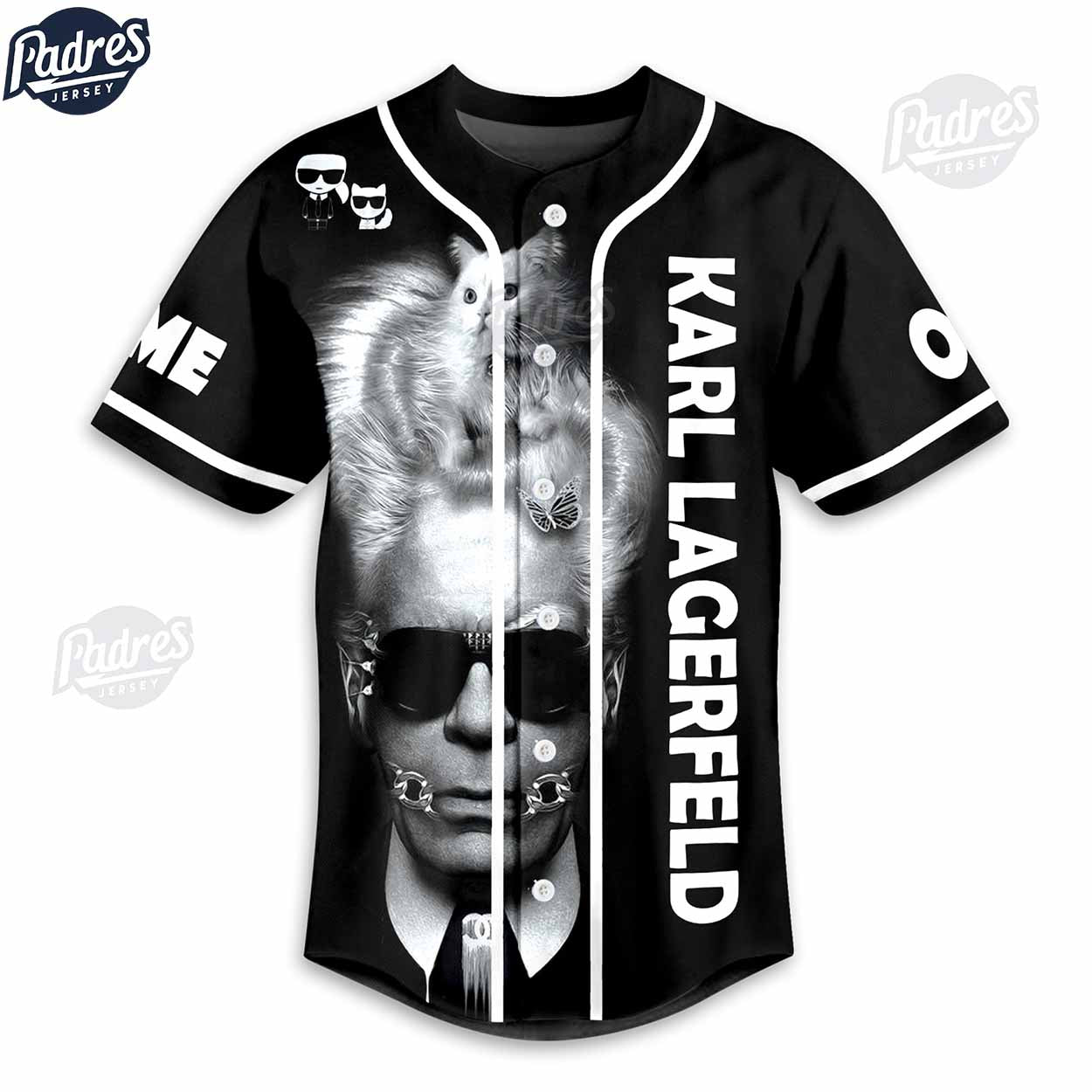 Personalized Karl Lagerfeld Baseball Jersey Style - Padres Jersey Oasis: Elevate Your Baseball Style Game