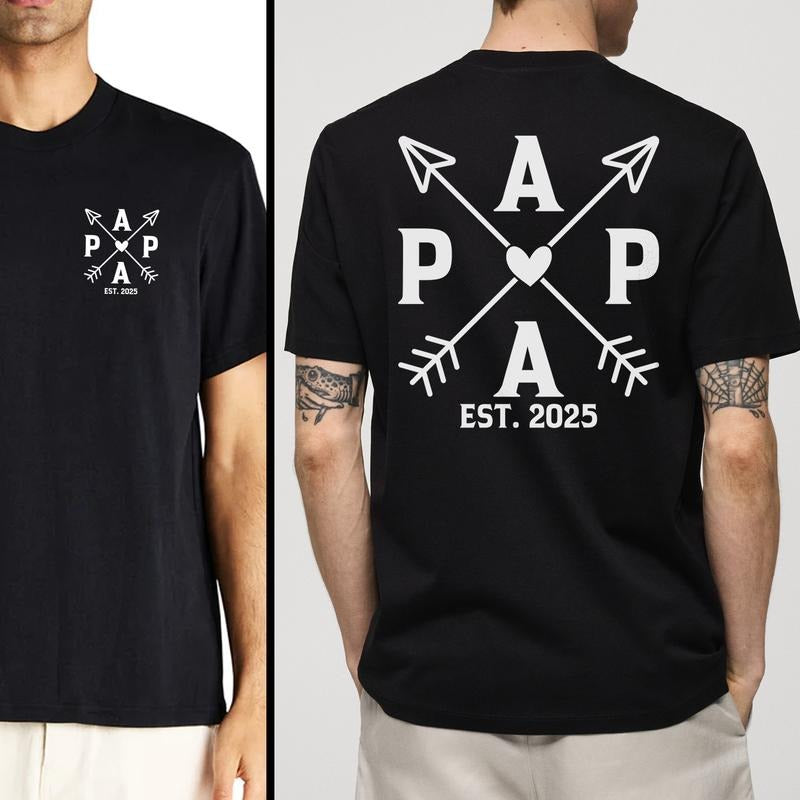 Personalized Papa T-shirt, Fathers Day Gift, Custom Dad Shirt, New Dad Shirt, Dad Birthday Gift Hoodie, Sweatshirt
