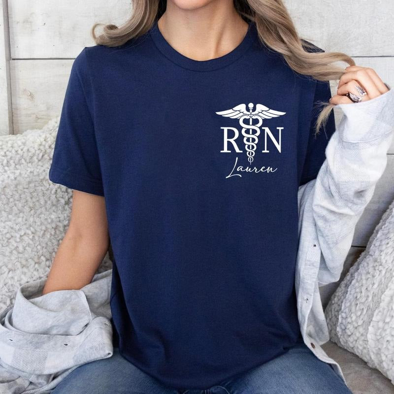 Personalized RN T-shirt, Registered Nurse Logo Shirt, Custom Nurse Tee, Gift for Nurse Hoodie, Sweatshirt | HypeCrazeTee.com