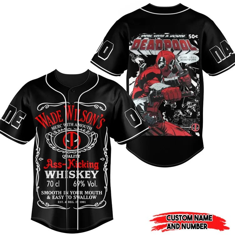 Personalized Wade Wilson’s Merc With A Mouth Deadpool Baseball Jersey - Padres Jersey Oasis: Elevate Your Baseball Style Game