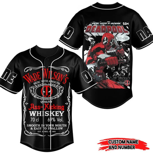 Personalized Wade Wilson’s Merc With A Mouth Deadpool Baseball Jersey - Padres Jersey Oasis: Elevate Your Baseball Style Game