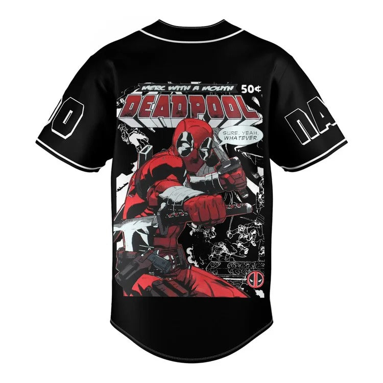 Personalized Wade Wilson’s Merc With A Mouth Deadpool Baseball Jersey - Padres Jersey Oasis: Elevate Your Baseball Style Game