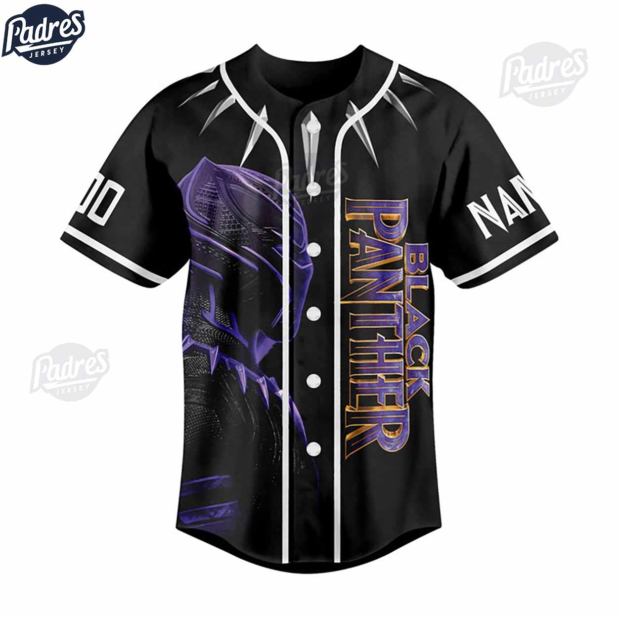 Personalized Wakanda Forever Black Panther Baseball Jersey - Padres Jersey Oasis: Elevate Your Baseball Style Game