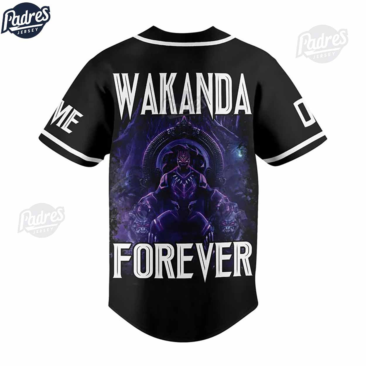 Personalized Wakanda Forever Black Panther Baseball Jersey - Padres Jersey Oasis: Elevate Your Baseball Style Game