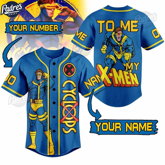 Personalized X-men Cyclops Baseball Jersey - Padres Jersey Oasis: Elevate Your Baseball Style Game