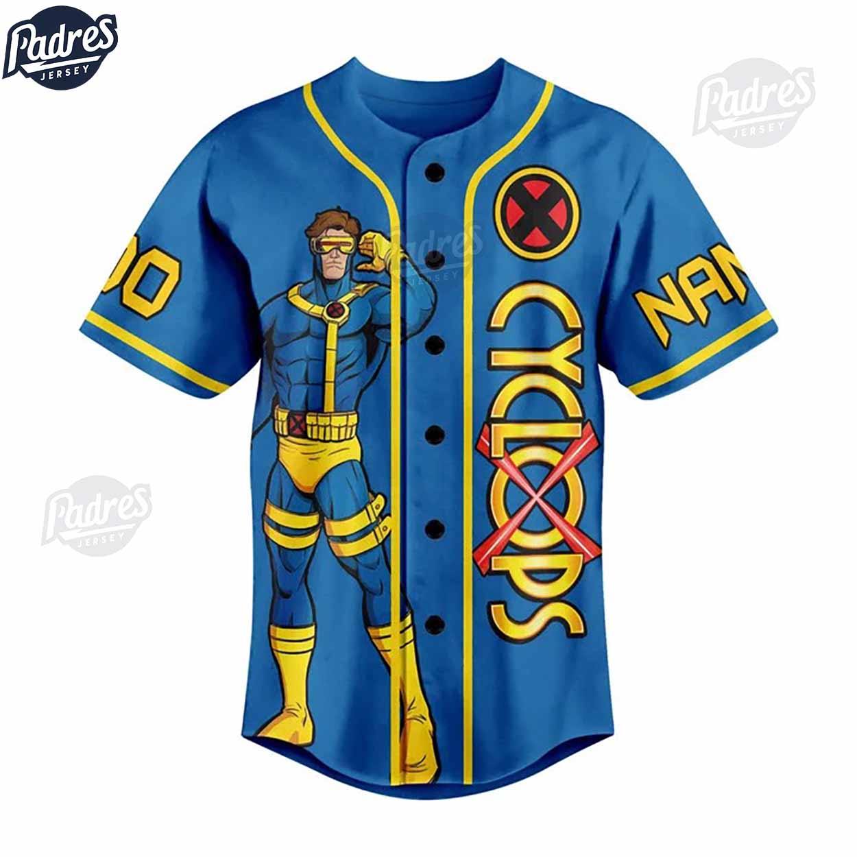 Personalized X-men Cyclops Baseball Jersey - Padres Jersey Oasis: Elevate Your Baseball Style Game