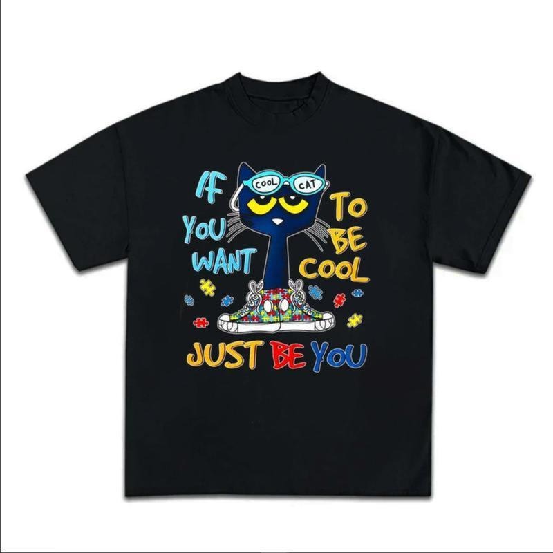 Pete Cat Shirt Childhood Memories Cute Cartoon Character Womenswear Top Underwear T-Shirts, Hoodie, Sweatshirt