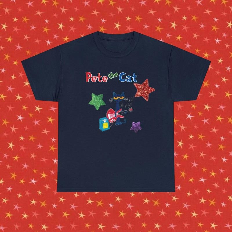 Pete the Cat Playing Guitar Shirt | Y2K Shirt, 90s Shirt, Graphic Shirt, Coquette, Vintage Design, Pete the Cat Shirt,...