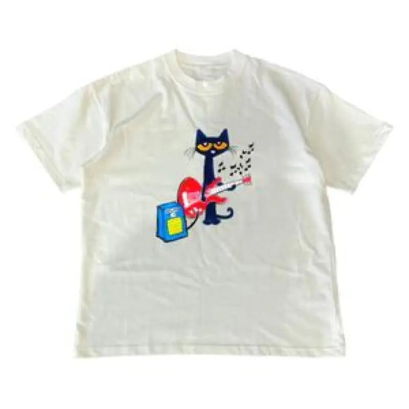 Pete the Cat Playing Guitar Shirt, Baby Tee Graphic Shirt, MW Unisex Shirt Menswear Top Hoodie, Sweatshirt | HypeCrazeTee.com