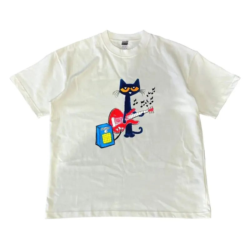 Pete the Cat Playing Guitar Shirt, Graphic Shirt, Unisex Shirt Menswear Top Hoodie, Sweatshirt | HypeCrazeTee.com