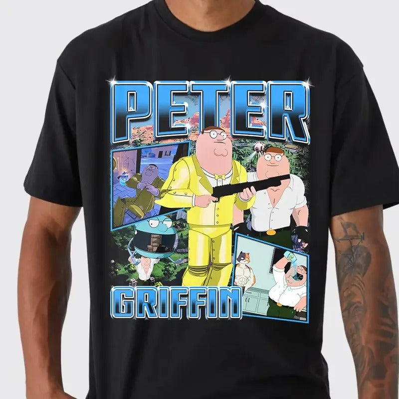 Peter Griffin shirt,Graphic Tee Menswear Top Hoodie, Sweatshirt | HypeCrazeTee.com