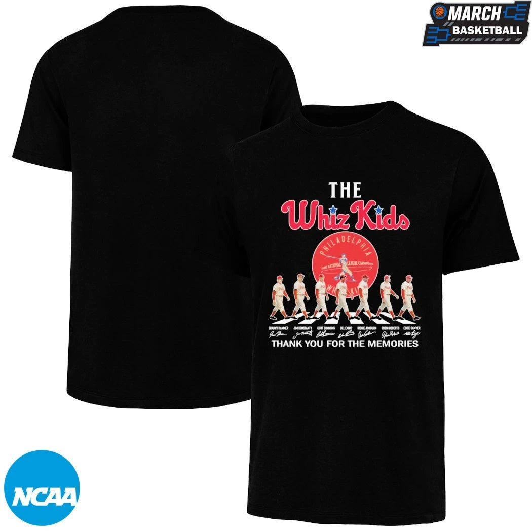 Philadelphia Phillies The Whiz Kids Thank You For The Memories Road Abbey Signatures T-shirts