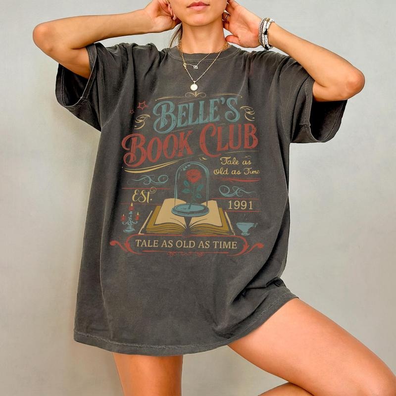 PhillipsAmy Belle's Book Club shirt, Tale As Old As Time Shirt, Beauty And The Beast Shirt, Bookish Belle Tee, Bookworm...