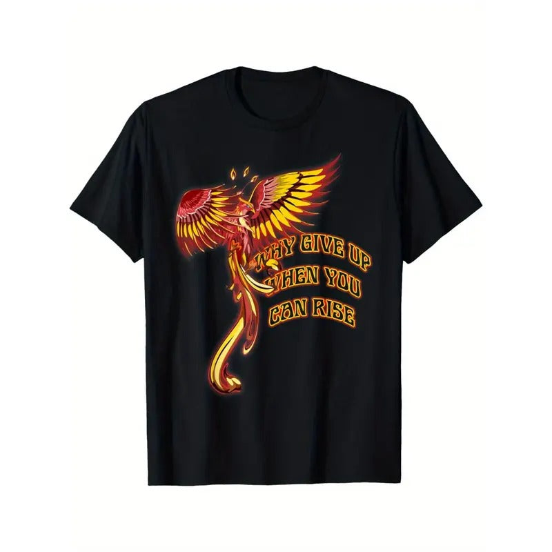 Phoenix Firebird Myth - Why Give Up When You Can Still Rise T-Shirt Made in USA Hoodie, Sweatshirt | HypeCrazeTee.com