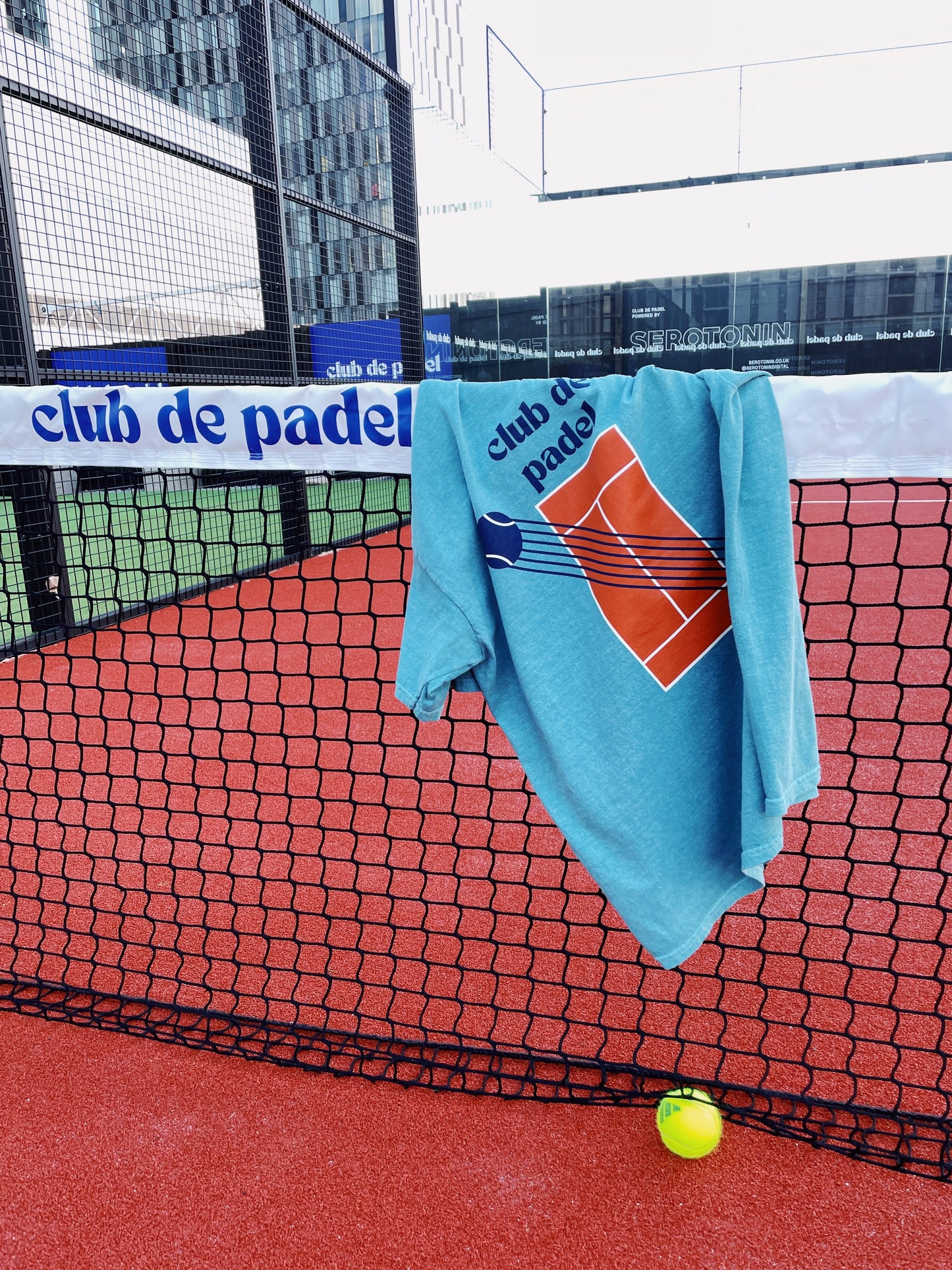 Club de Padel 'Court' Vintage Washed Tee - Sage Green